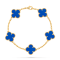 VAN CLEEF VINTAGE ALHAMBRA BRACELET BLUE/GOLD