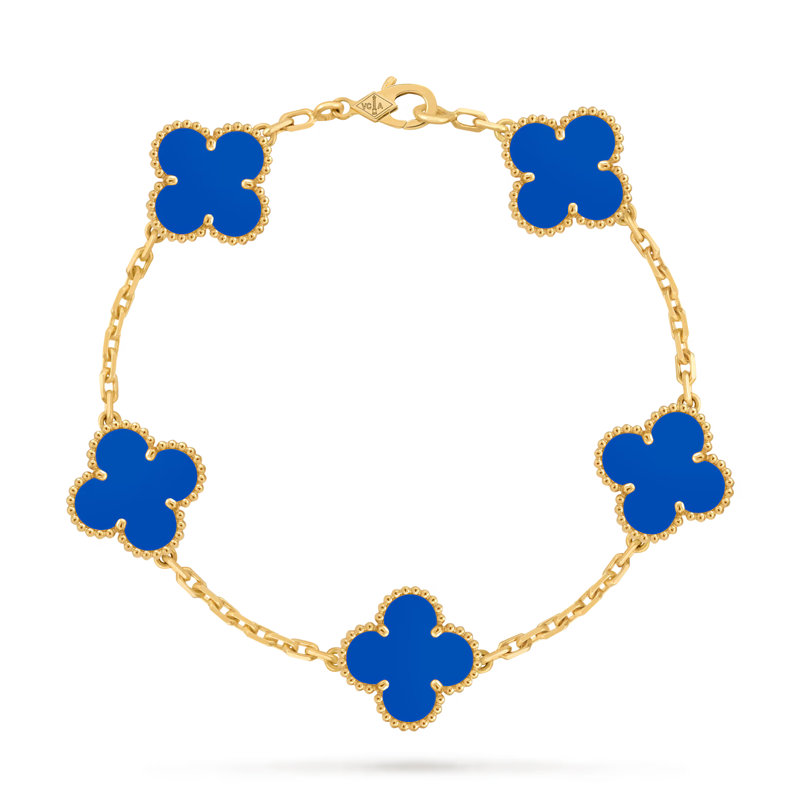 VAN CLEEF VINTAGE ALHAMBRA BRACELET BLUE/GOLD