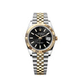 ROLEX DATEJUST 41 FLUTED TWO TONE BLACK DIAL
