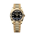 ROLEX DAY DATE 40 YELLOW GOLD BLACK DIAL