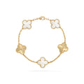 VAN CLEEF VINTAGE ALHAMBRA BRACELET - GOLD/WHITE/GOLD